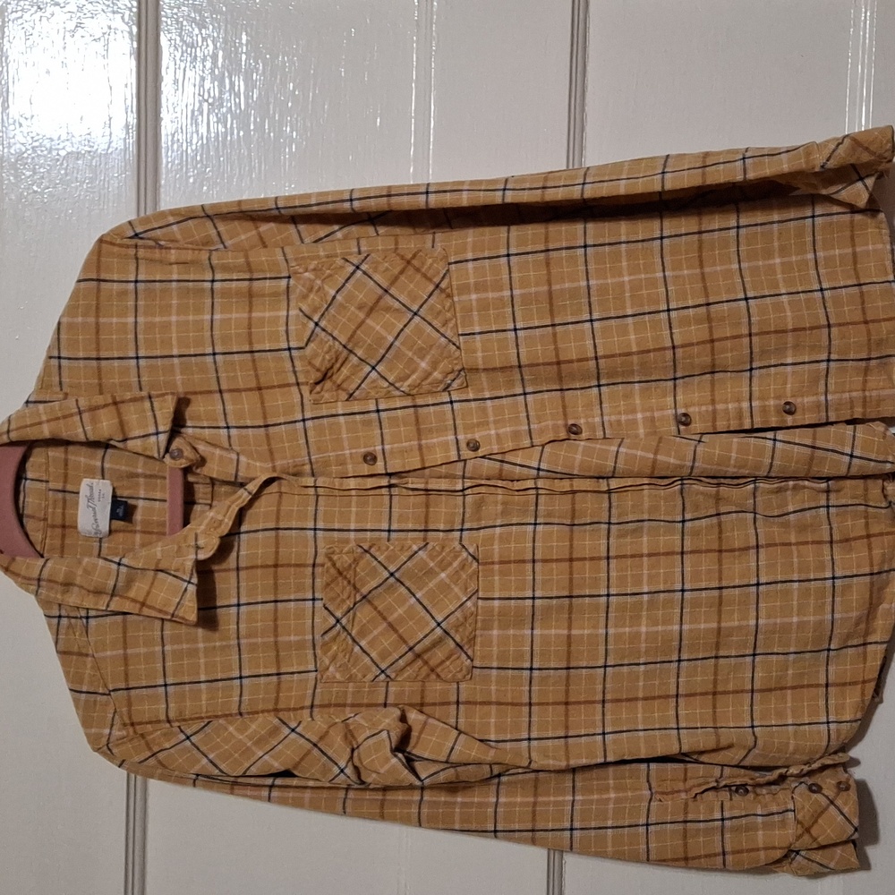 Universal Thread Mustard Plaid Shirt (Rox103)